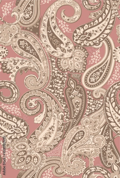 Fototapeta paisley seamless pattern on white background