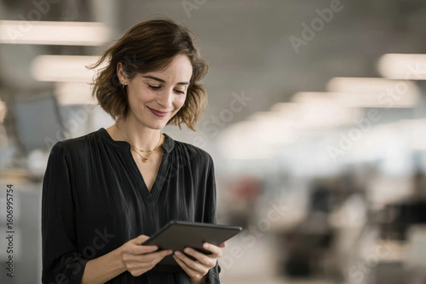 Fototapeta individual utilizing tablet to generate aidriven meeting summaries embodying productivity