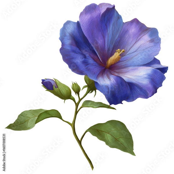 Fototapeta blue iris isolated on white background