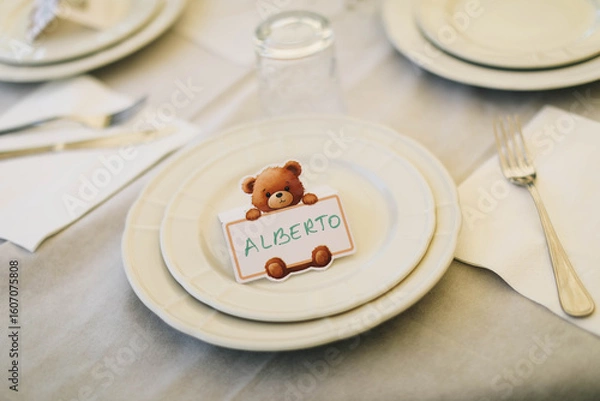 Fototapeta table setting for christmas