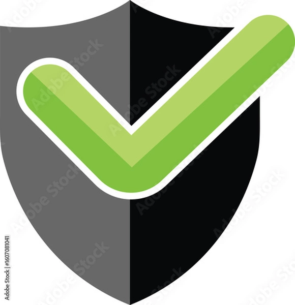 Fototapeta Verified Security Shield with Checkmark Overlay