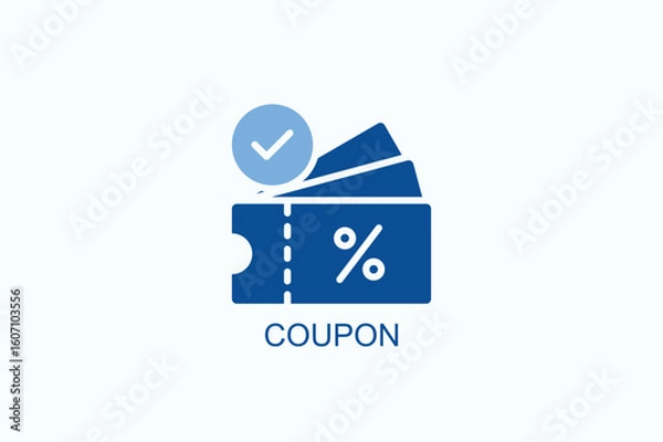 Obraz Coupon Icon Or Logo Isolated Vector Illustration