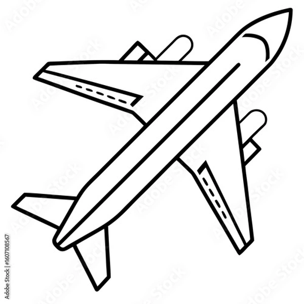 Obraz AirPlan line art vector