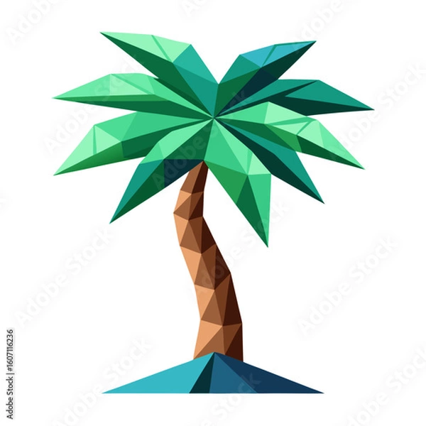 Fototapeta palm tree on white background