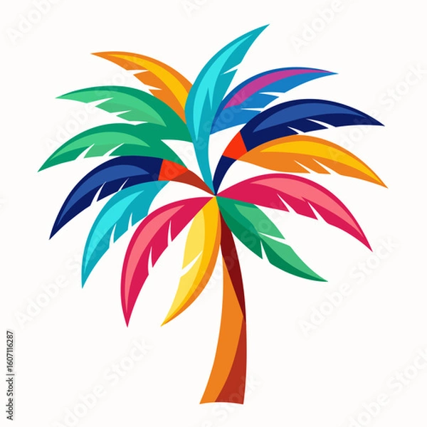 Fototapeta palm tree vector illustration