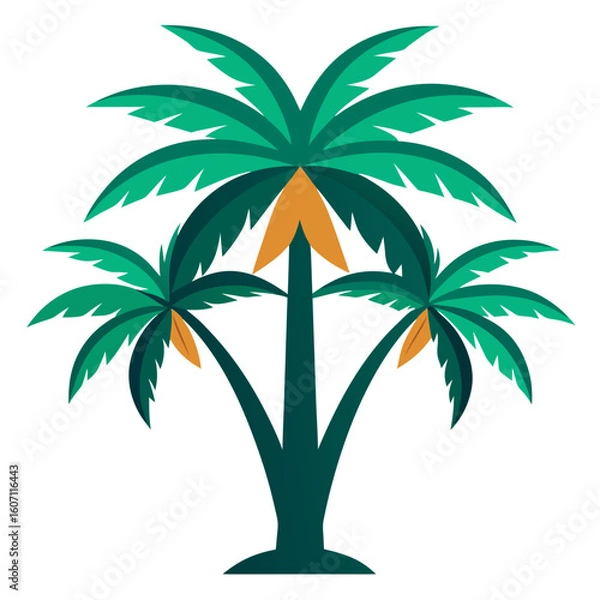 Fototapeta palm tree isolated on white