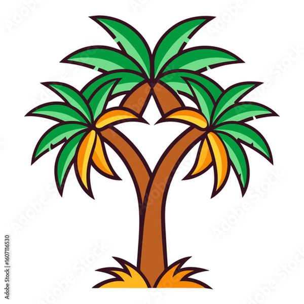Fototapeta palm tree silhouette