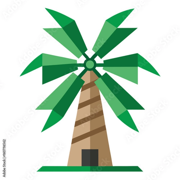 Fototapeta wind turbine on a white background