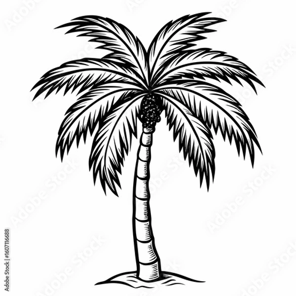 Fototapeta silhouette of palm tree