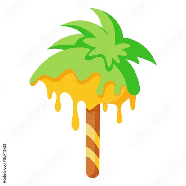 Fototapeta vector illustration of a palm tree