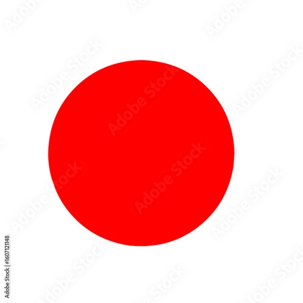 Fototapeta red flat circle 