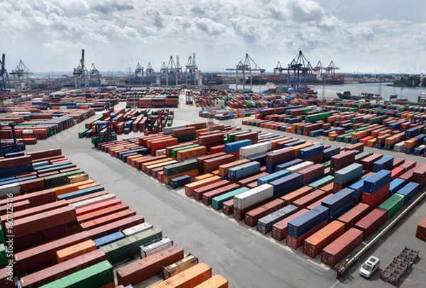 Obraz Containerterminal im Hamburger Hafen 2