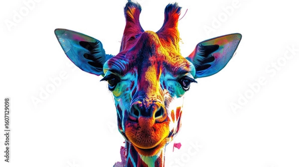 Obraz  colorful giraffe