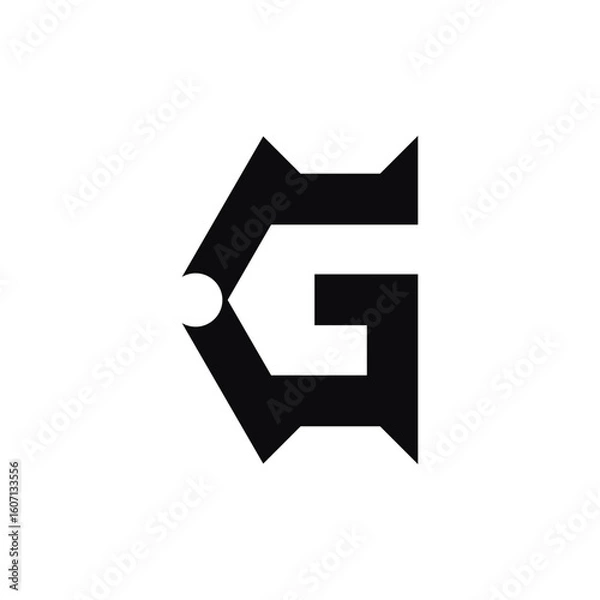 Obraz initials letter G logo design