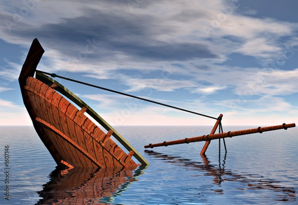 Obraz tonący statek