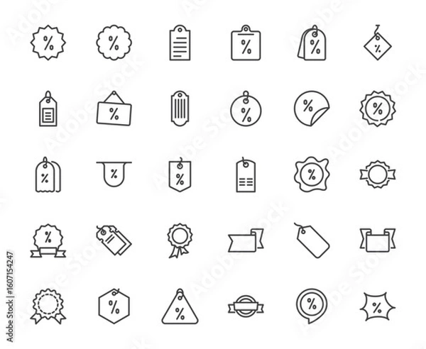 Obraz Discount icon set