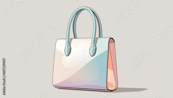 Obraz Iridescent Handbag with Pastel Gradient Colors