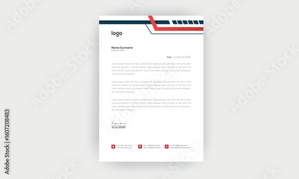 Obraz simple  and creative letterhead design