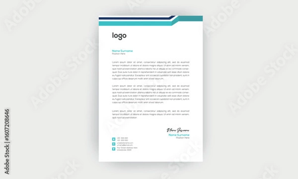 Obraz simple  and creative letterhead design