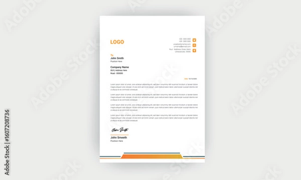 Obraz simple  and creative letterhead design