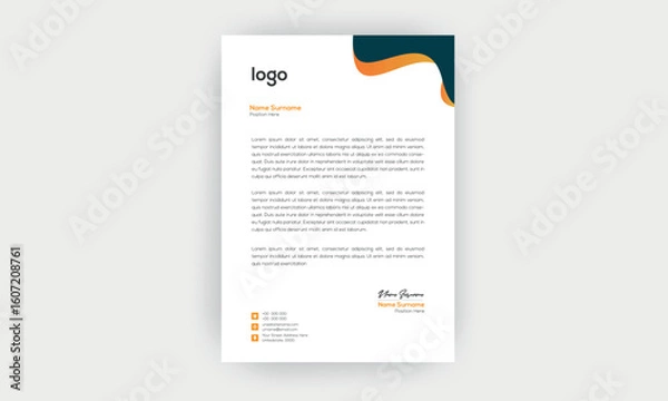 Obraz simple  and creative letterhead design