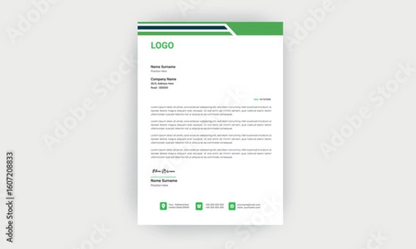 Obraz simple  and creative letterhead design