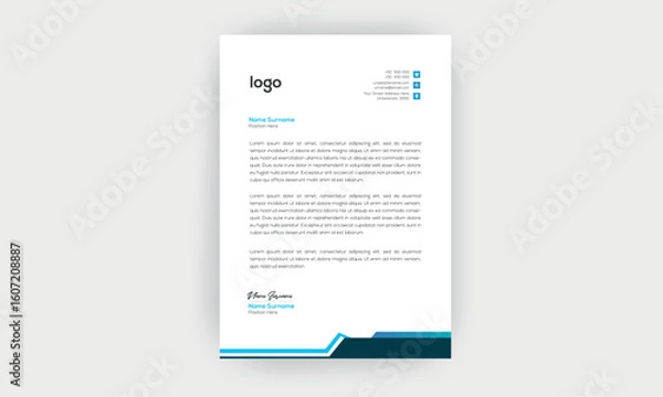 Obraz simple  and creative letterhead design