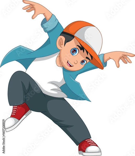 Obraz boy dancing breakdance