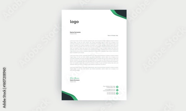 Obraz simple  and creative letterhead design