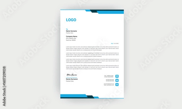Obraz simple  and creative letterhead design
