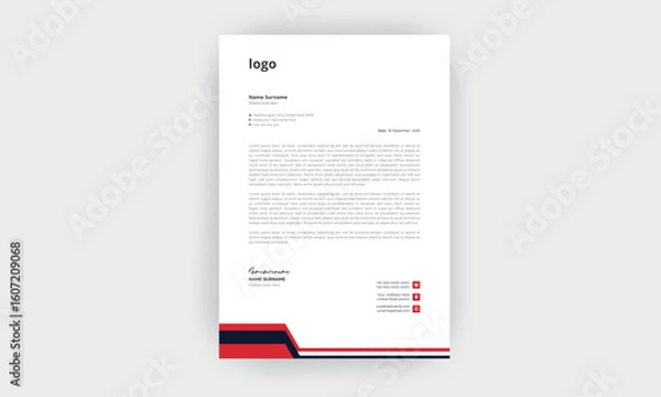 Obraz simple  and creative letterhead design