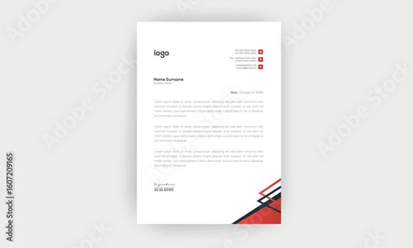 Obraz simple  and creative letterhead design