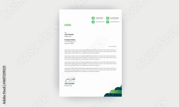 Obraz simple  and creative letterhead design