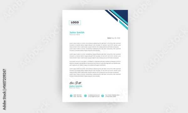 Obraz simple  and creative letterhead design