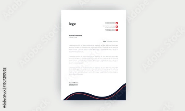Obraz simple  and creative letterhead design