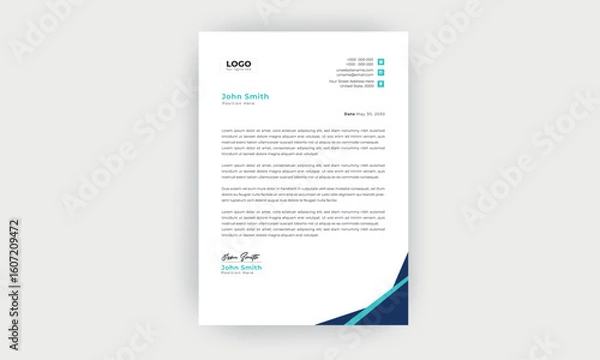 Obraz simple  and creative letterhead design