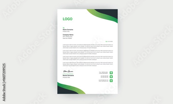 Obraz simple  and creative letterhead design