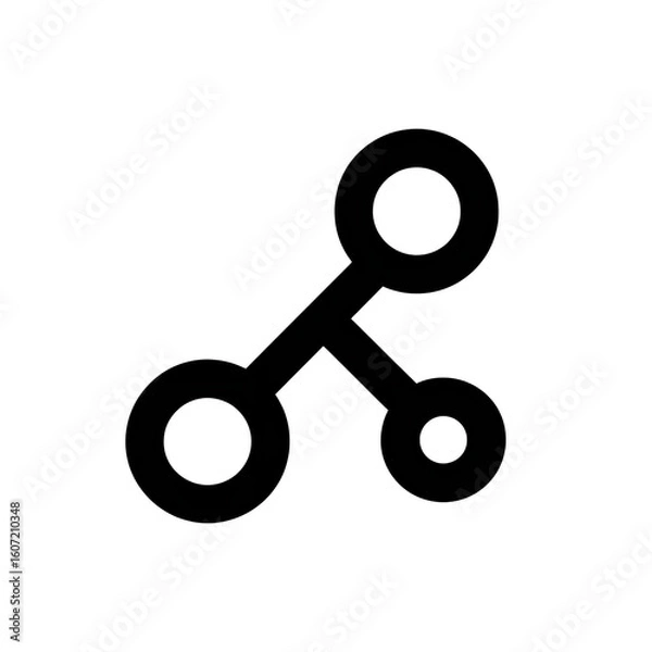 Fototapeta Simple atom illustration on dark background; use for science education or decor