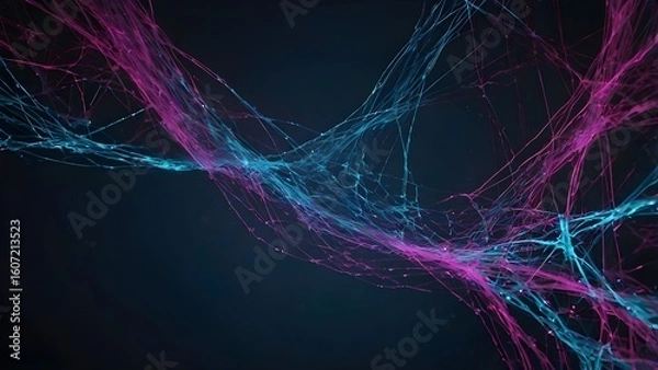 Fototapeta Pulse Line Flow with Data Stream Aesthetic