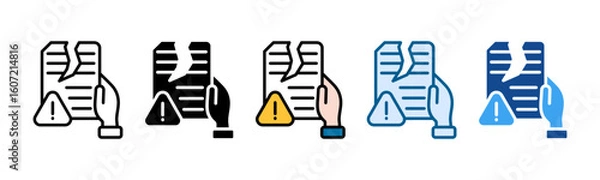 Obraz Contract Breach Icon Set Multiple Style Collection