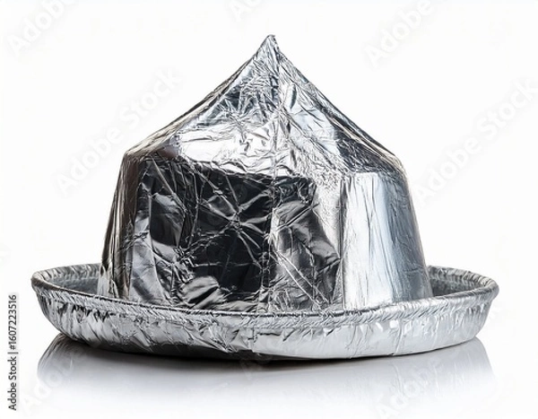 Obraz tin foil hat isolated on white background