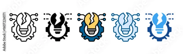 Obraz Technology Failure Icon Set Multiple Style Collection
