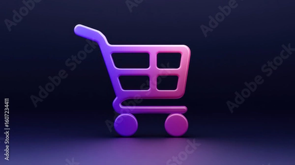 Fototapeta Shopping cart icon By generated AI
