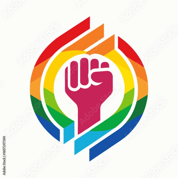 Obraz Colorful abstract vector background of fists