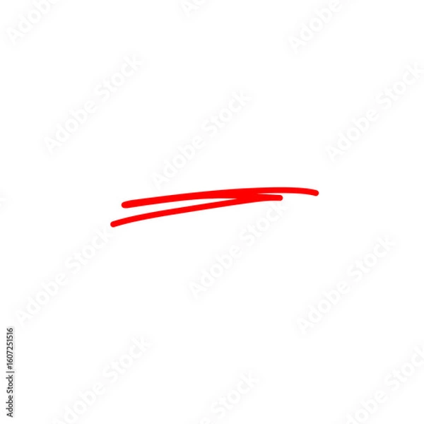 Fototapeta Red brush stroke underline