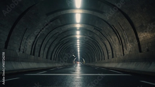 Obraz Modern Pedestrian Tunnel Beneath City Intersection
