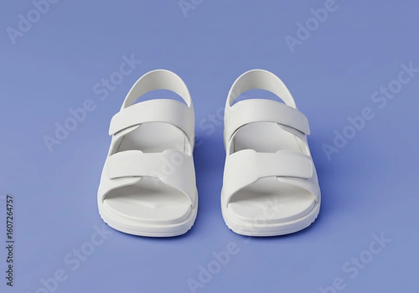 Fototapeta white baby shoes mockp