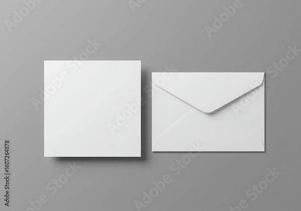 Fototapeta white envelope with blank paper