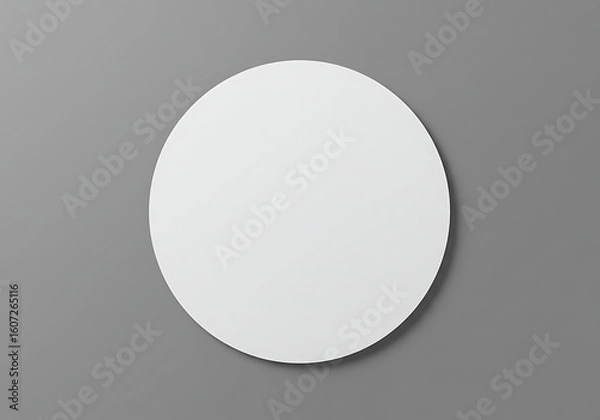 Fototapeta Blank Oval Badge Mockup
