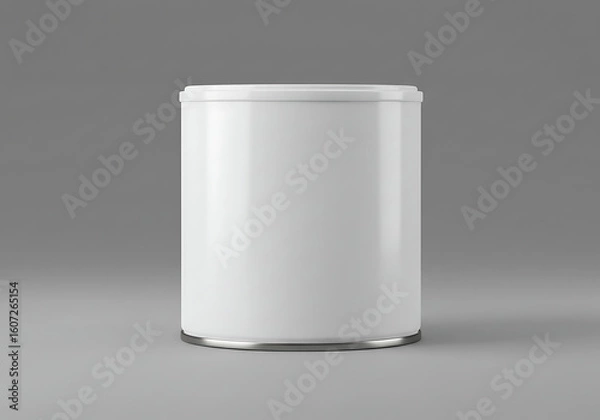 Fototapeta White jar mockup isolated on transparent background.